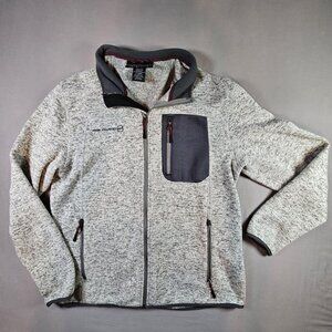 Free Country Mens Black Full Zip Fleece Jacket Size XL